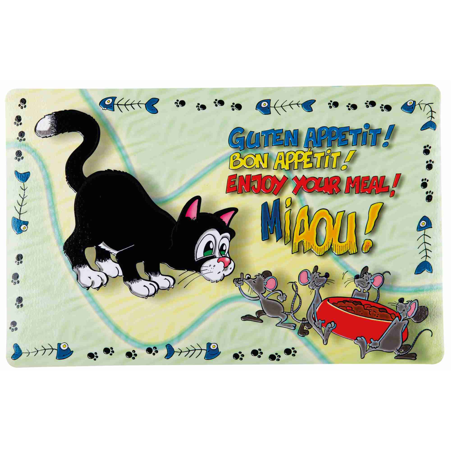 Salvamanteles Gato enjoy your meal, 44 x 28 cm