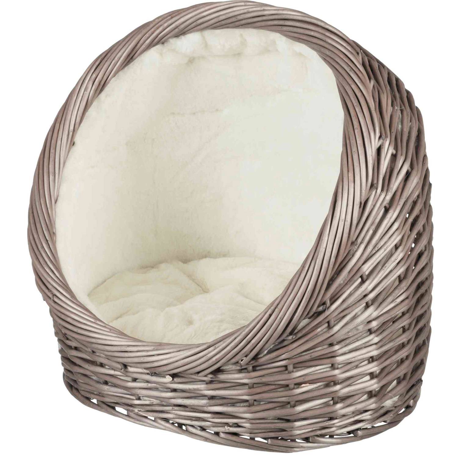 Cueva Suave de Mimbre, 44 × 44 × 30 cm, Gris