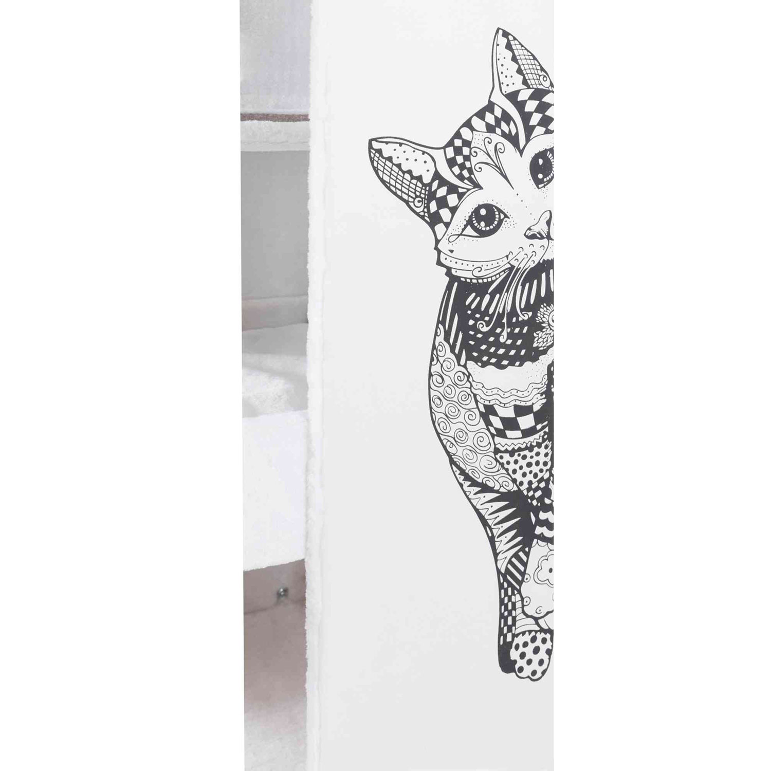 Poste rascador Maria, 101 cm, Blanco-Gris