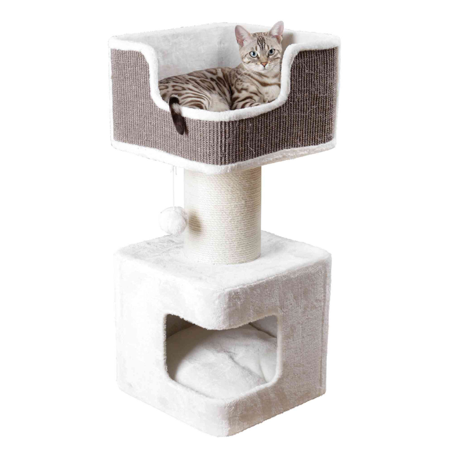 Poste Rascador Ava, 86 cm, Blanco