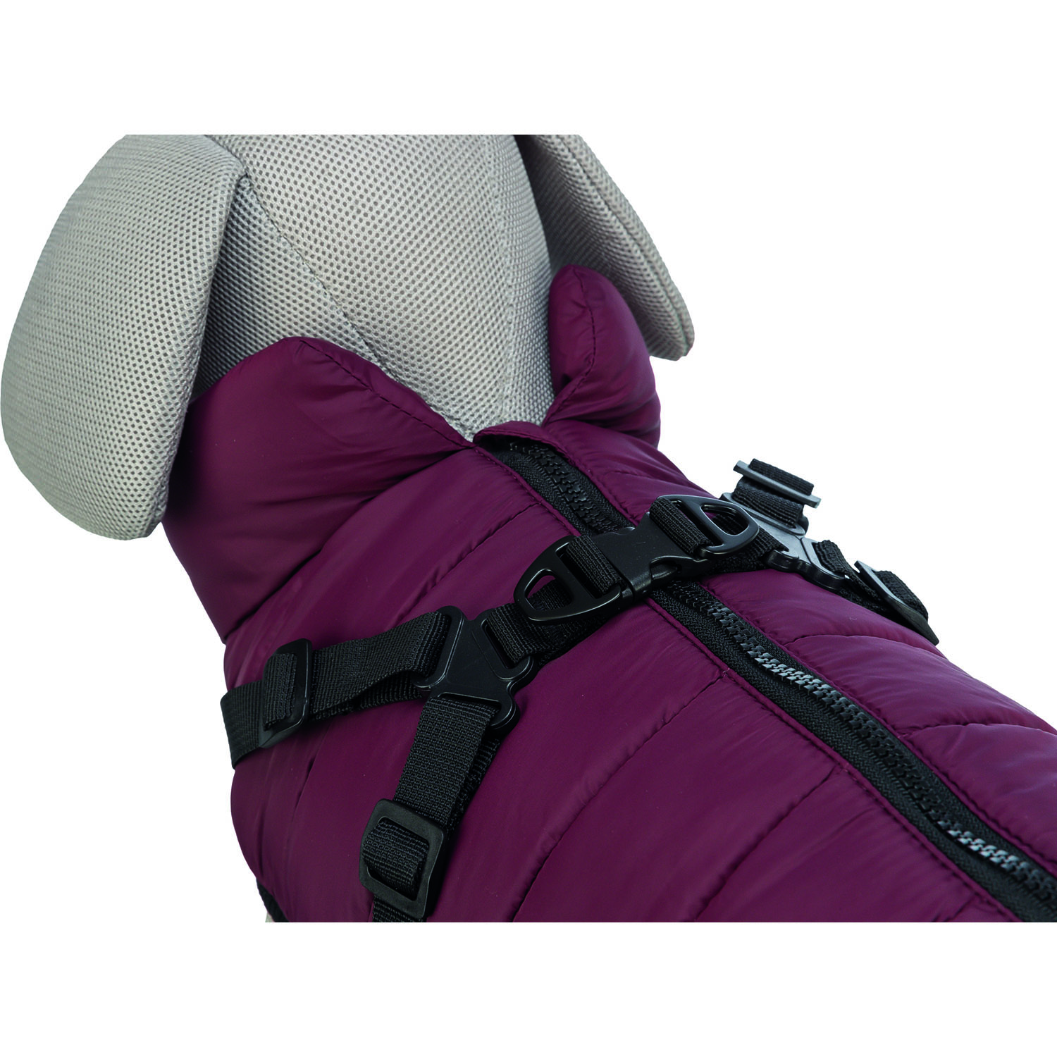 Abrigo con arnés de invierno Pirou, XXS, 24 cm, Granate