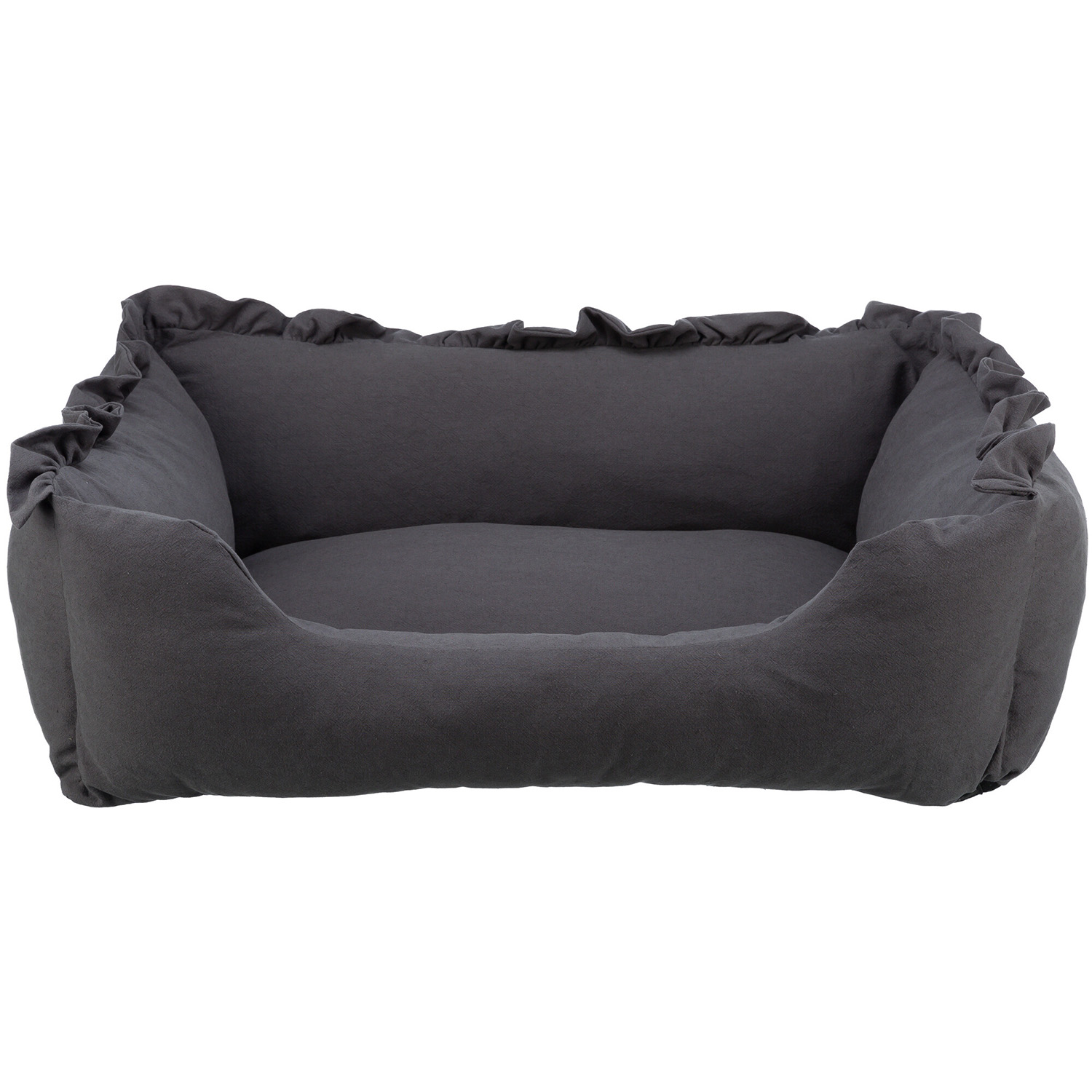 Cama Amelie, cuadrada, 60 × 50 cm, Gris oscuro