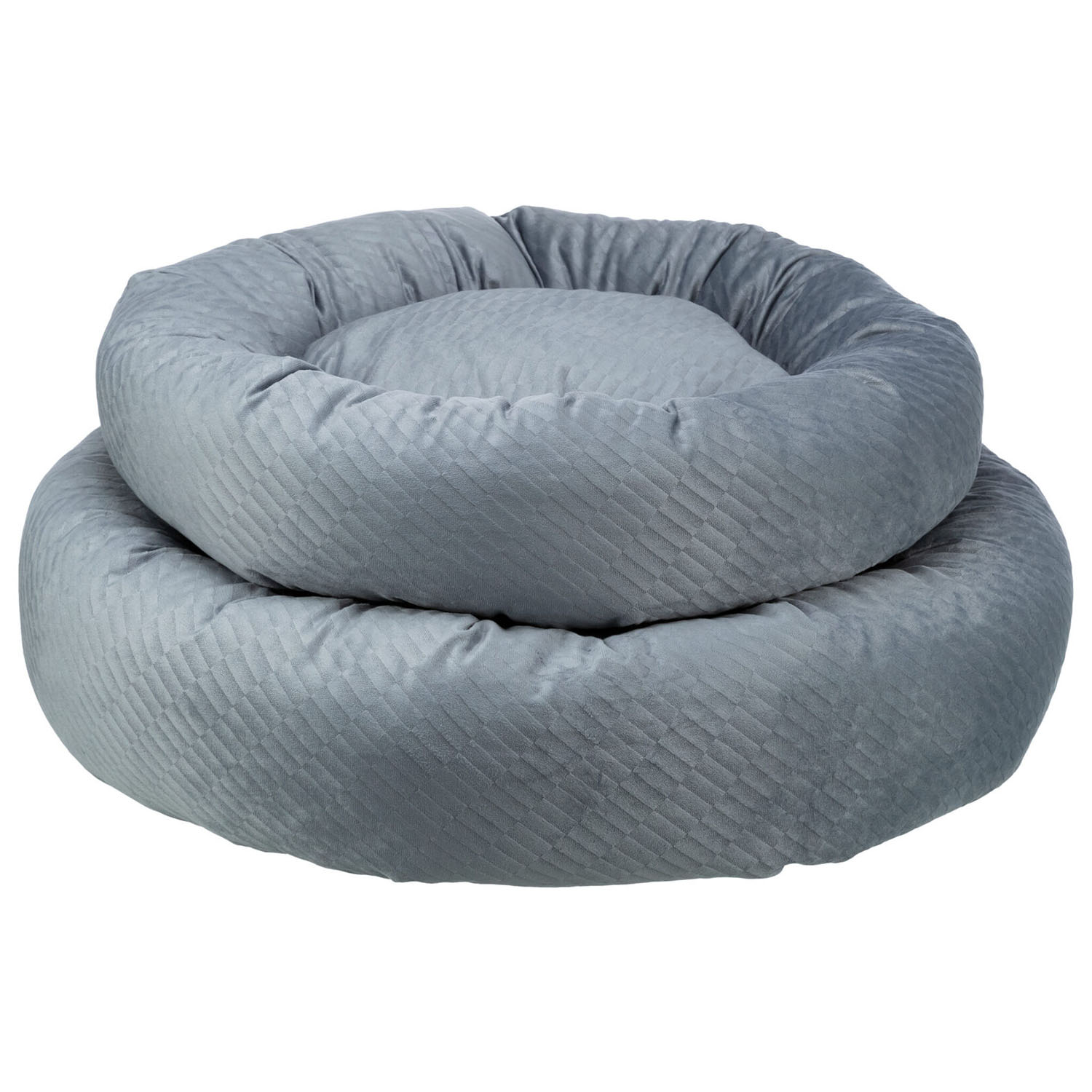 Cama Alena, redonda, ø 50 cm, Azul/Gris